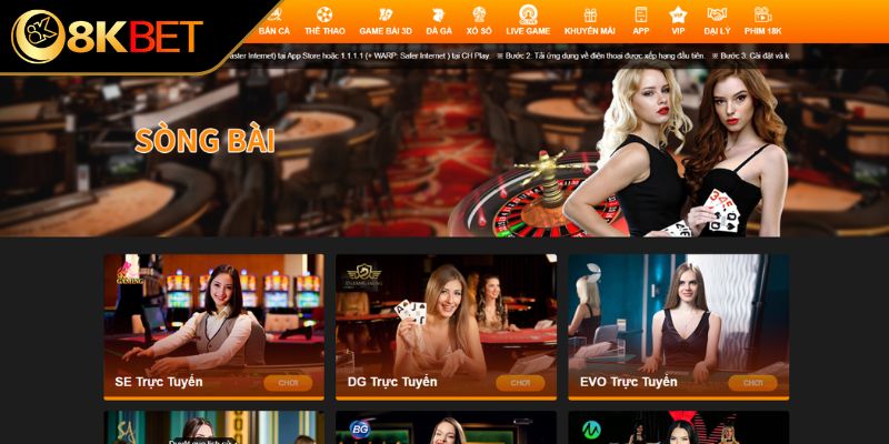 Sảnh Casino KU88 với không gian chuyên nghiệp