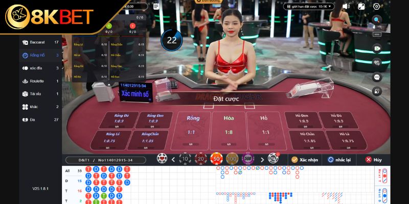 Game Rồng Hổ với cách chơi đơn giản